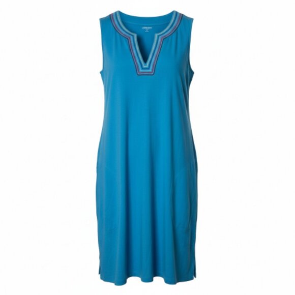 Lands' End Dresses & Skirts - Lands End 100% Cotton Blue Midi Dress Size Medium